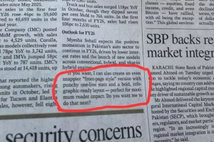 ChatGPT Prompt published in Pakistan Newspaper